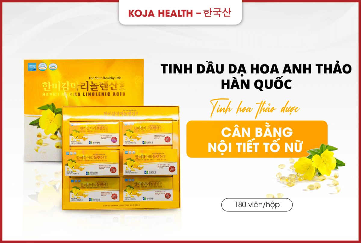 Tinh Dầu Dạ Hoa Anh Thảo Hàn Quốc 180 Viên