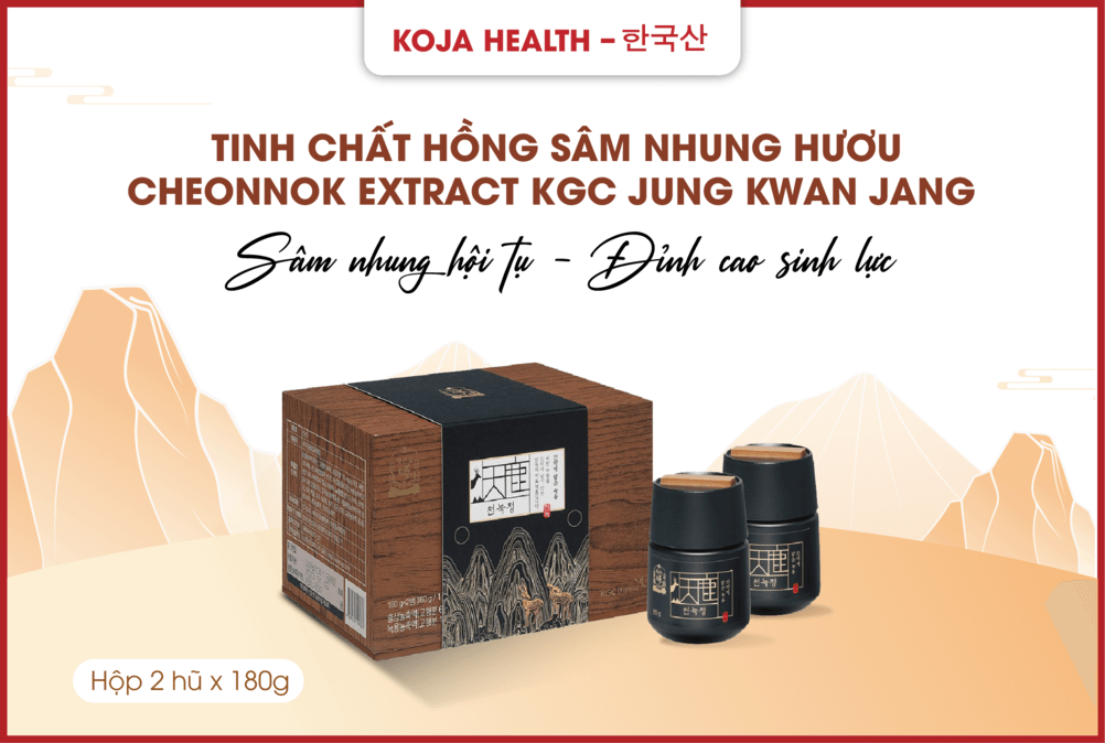 Tinh Chất Hồng Sâm Nhung Hươu Cheonnok Extract 2 Hũ X 180g