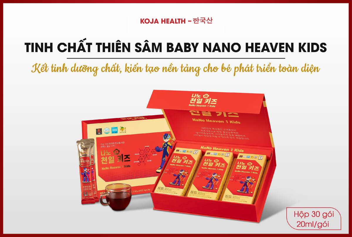 Tinh Chất Thiên Sâm Baby Nano Heaven 1 Kids 30 Gói X 20ml