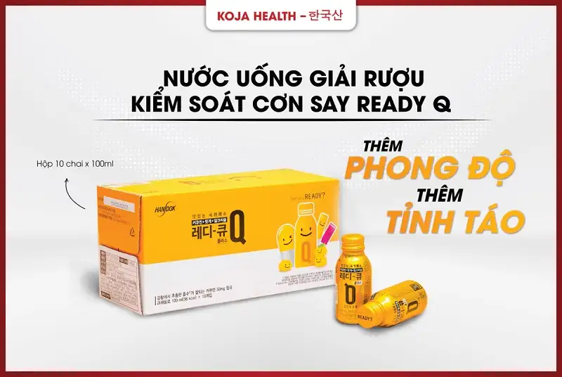 Nước uống giải rượu, kiểm soát cơn say Ready Q