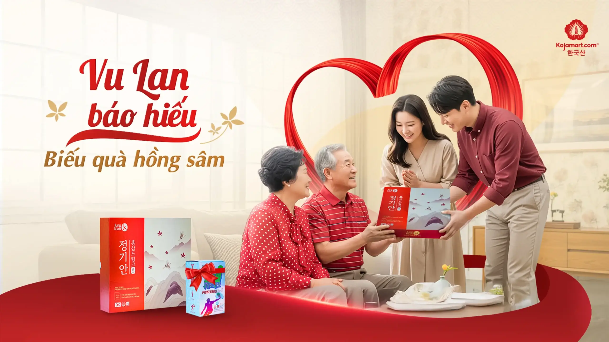 [CTKM THÁNG 8] Vu Lan báo hiếu - Biếu quà hồng sâm tại Koja Mart