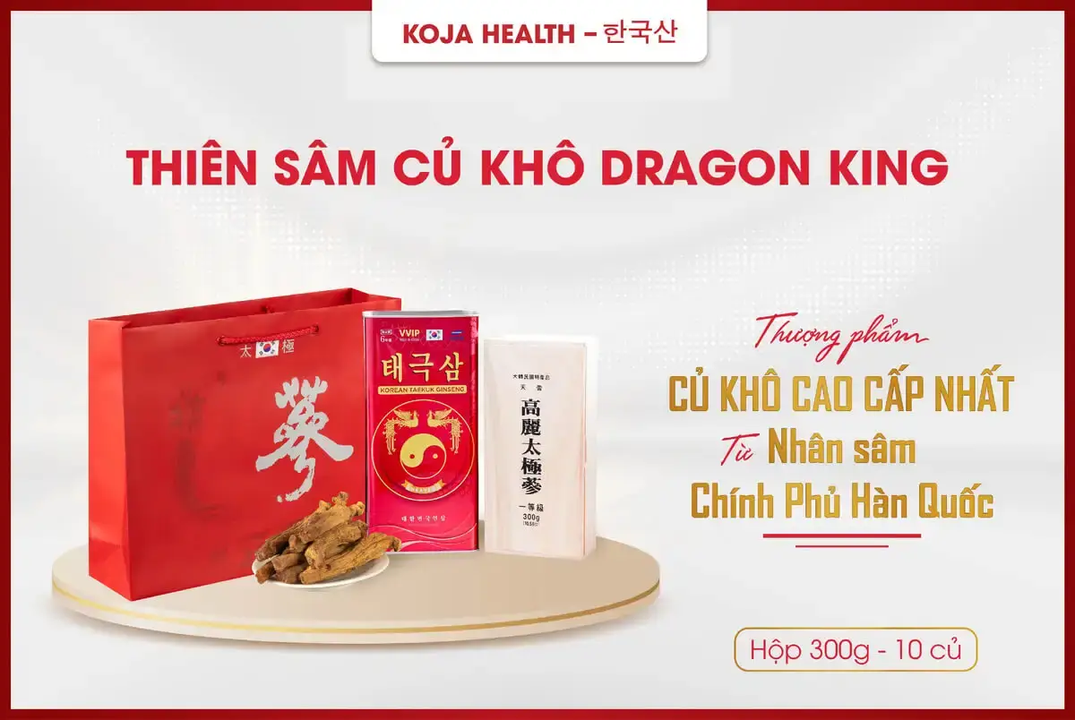 Thiên sâm củ khô Dragon King - Bồi bổ cơ thể